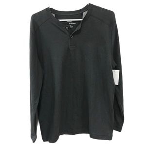 Tommy Bahama Charcoal Paradise Valley Long Sleeve Henley